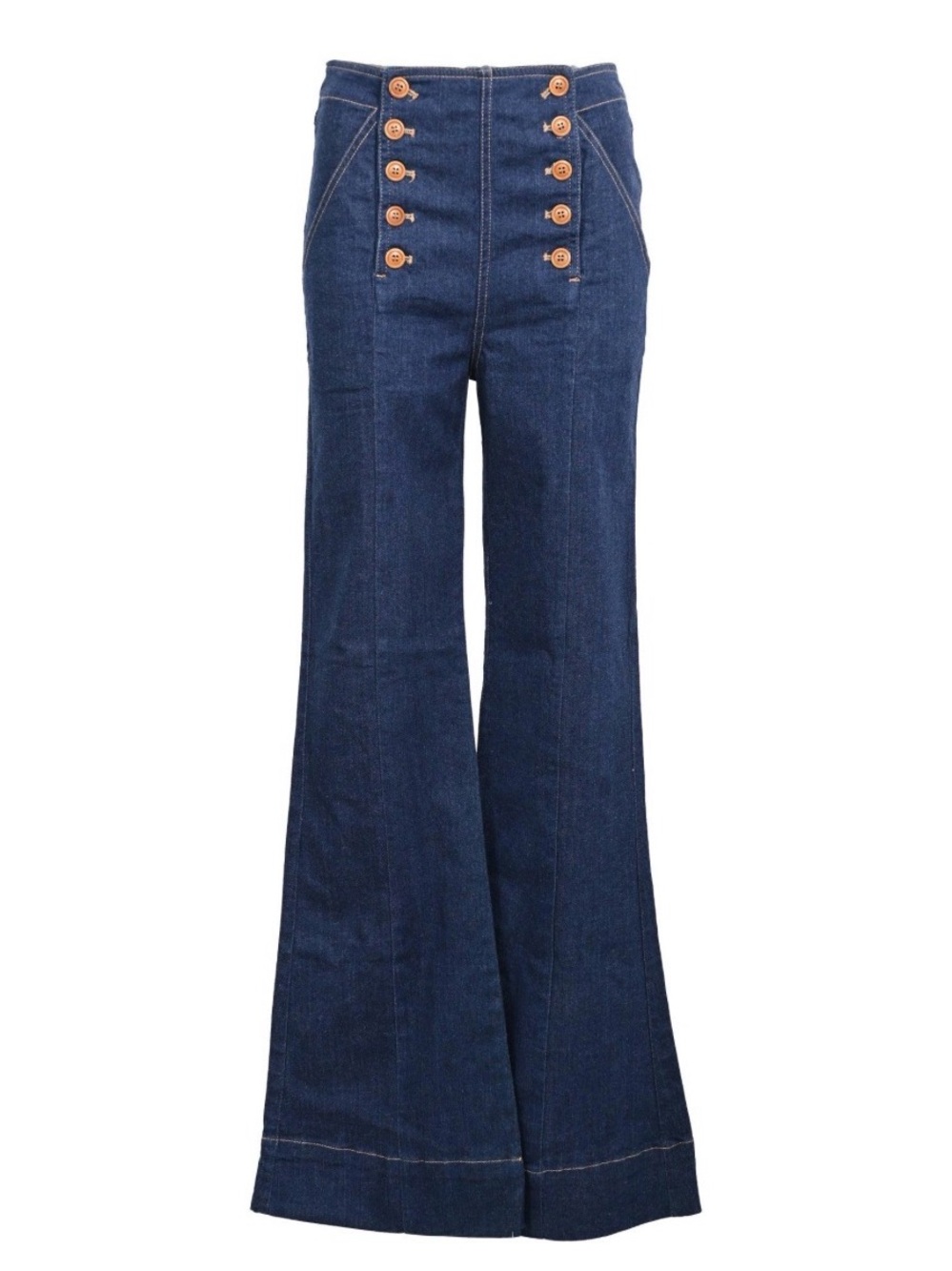 Ulla Johnson Ashton High Rise Flared Sailor Jeans SZ 2